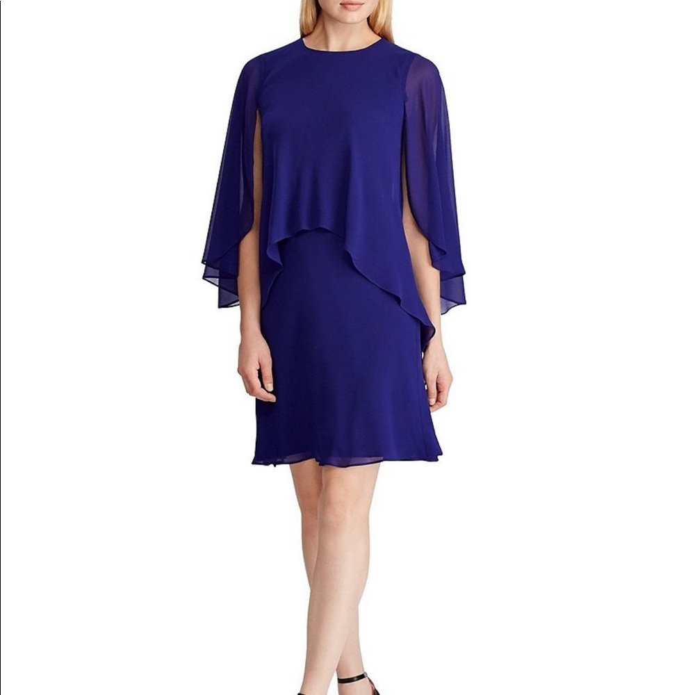 Ralph Lauren Cassie Layered Overlay Dress